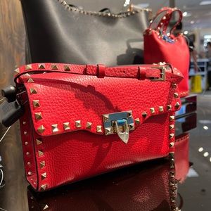 Valentino SMALL ROCKSTUD GRAINY CALFSKIN CROSSBODY BAG - Including box&dust bag